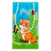 Petit Sac Cadeau renard et papillon (Devant)