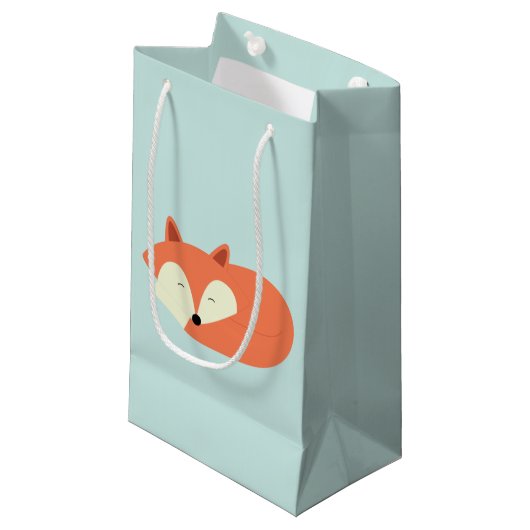 Petit Sac Cadeau Renard rouge endormi (Devant Angle)