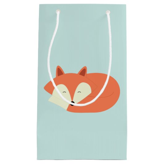 Petit Sac Cadeau Renard rouge endormi (Devant)
