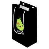 Petit Sac Cadeau Réparé Funny Fruit Pun de poires Dark BG (Devant Angle)