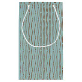 Petit Sac Cadeau Répétition géométrique bleu pâle (Dos)