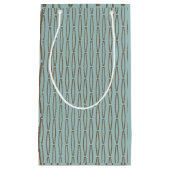 Petit Sac Cadeau Répétition géométrique bleu pâle (Devant)