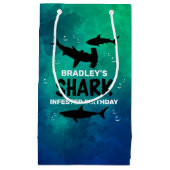Petit Sac Cadeau Requin infesté n'importe quel âge fête d'anniversa (Devant)
