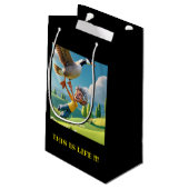 PETIT SAC CADEAU " RETRAITÉ ET HEUREUX " (Dos Angle)