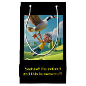PETIT SAC CADEAU " RETRAITÉ ET HEUREUX " (Devant)