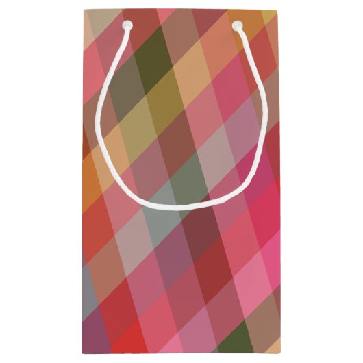 Petit Sac Cadeau Retro Diagonal Noël Plaid mignonne Preppy Holiday (Dos)