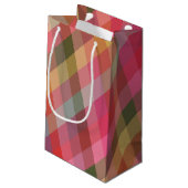 Petit Sac Cadeau Retro Diagonal Noël Plaid mignonne Preppy Holiday (Dos Angle)