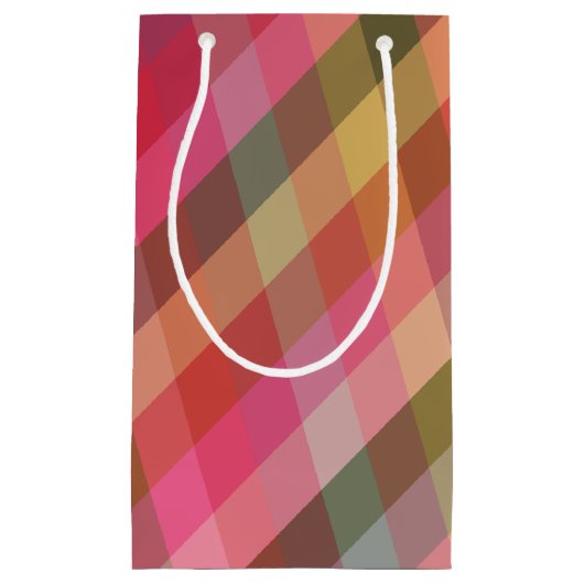 Petit Sac Cadeau Retro Diagonal Noël Plaid mignonne Preppy Holiday (Devant)