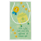 Petit Sac Cadeau Retro Holiday Fête de Noël laide (Dos)