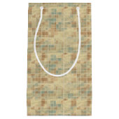 Petit Sac Cadeau Rétro motif géométrique 2 (Devant)