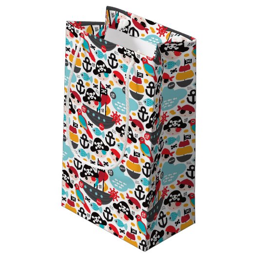 Petit Sac Cadeau Rétro navigation d'illustration de pirates (Dos Angle)