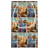 Petit Sac Cadeau Retro San Francisco Patchwork (Dos)