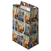 Petit Sac Cadeau Retro San Francisco Patchwork (Devant Angle)