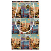 Petit Sac Cadeau Retro San Francisco Patchwork (Devant)