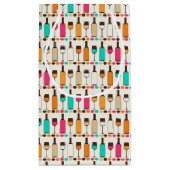 Petit Sac Cadeau Rétros bouteilles et verres de vin (Dos)