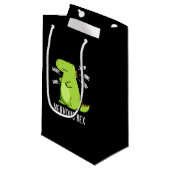 Petit Sac Cadeau Rex Nerveux Dinosaure Dinosaure TRex Pun Dark BG (Devant Angle)