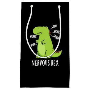 Petit Sac Cadeau Rex Nerveux Dinosaure Dinosaure TRex Pun Dark BG