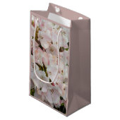 Petit Sac Cadeau Rhododendron rose fleurit (Devant Angle)