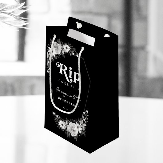 Petit Sac Cadeau Rip To My Twenties Black 30th Birthday Party