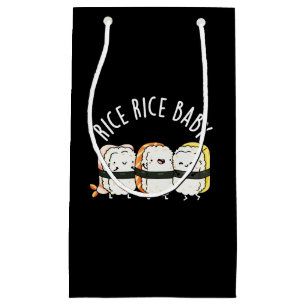 Petit Sac Cadeau Riz Bébé Funny Sushi Alimentation Pun Dark BG