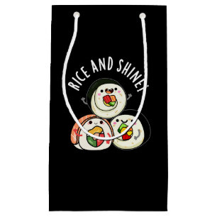 Petit Sac Cadeau Riz Et Brillant Sushi Roll Pun Dark BG