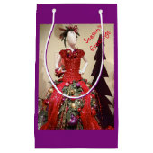 Petit Sac Cadeau Robe Afrocentrique Forme Mannequin Arbre de Noël (Devant)