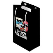 Petit Sac Cadeau Rock Sugar Funny Food Pun Dark BG (Devant Angle)