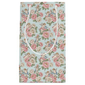 Petit Sac Cadeau Rococo Revival Cherub Floral Toile Wrapping Paper (Devant)