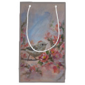 Petit Sac Cadeau Roitelet à couronne rubis (Devant)
