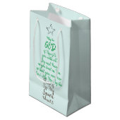Petit Sac Cadeau Romains 15:13 God Hope Joy & Peace Christmas Card (Devant Angle)