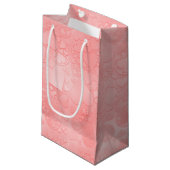 Petit Sac Cadeau Romantic Pink Whimsical Heart Pattern  (Devant Angle)