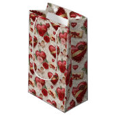 Petit Sac Cadeau Romantic Red Heart Valentine  (Devant Angle)