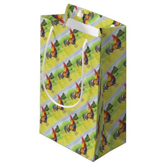 Petit Sac Cadeau Rooster (Devant Angle)