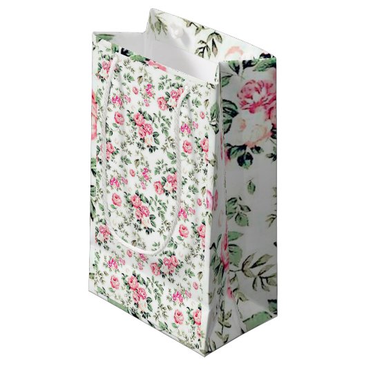 Petit Sac Cadeau Rose (Devant Angle)
