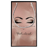 Petit Sac Cadeau Rose de maquillage noir des cils (Dos)