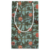 Petit Sac Cadeau Rose d'Escalades & Petit Oiseau, William Morris (Devant)