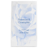 Petit Sac Cadeau Rose Design Mariage couleur bleu (Devant)