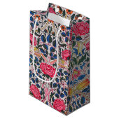 Petit Sac Cadeau Rose et Bird, William Morris (Devant Angle)