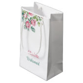 Petit Sac Cadeau Rose rose pâle Bachelorette florale Bachelorette (Dos Angle)