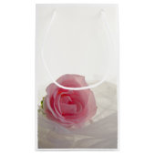 Petit Sac Cadeau Rose rose sur Merci Mariage blanc (Dos)