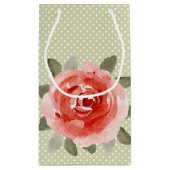 Petit Sac Cadeau Rose Rouge Élégante (Dos)