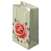 Petit Sac Cadeau Rose Rouge Élégante (Devant Angle)