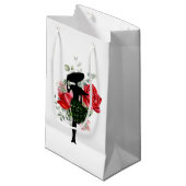 Petit Sac Cadeau Rose rouge et mode (Devant Angle)