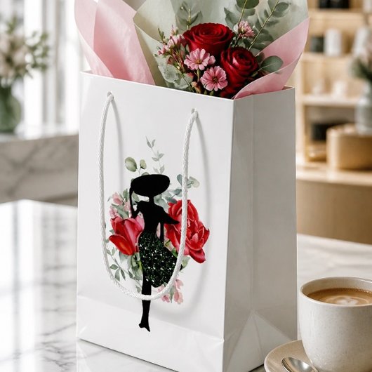 Petit Sac Cadeau Rose rouge et mode