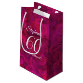 Petit Sac Cadeau Rose rouge rose 60 et fête d'anniversaire sensatio (Dos Angle)