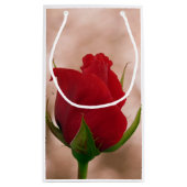 Petit Sac Cadeau Rose rouge simple (Dos)