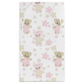 PETIT SAC CADEAU ROSE & TAN NOUNOURS ET ÉTOILES (Dos)