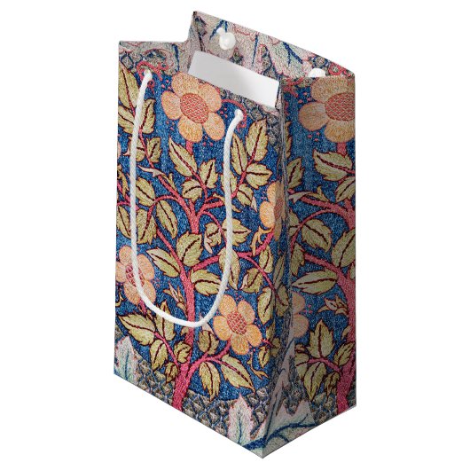 Petit Sac Cadeau Rose Wreath, William Morris (Devant Angle)
