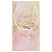 Petit Sac Cadeau Roseraie rose tiara diamant (Dos)