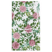 Petit Sac Cadeau Roses roses Jardin Printemps Mariage (Dos)